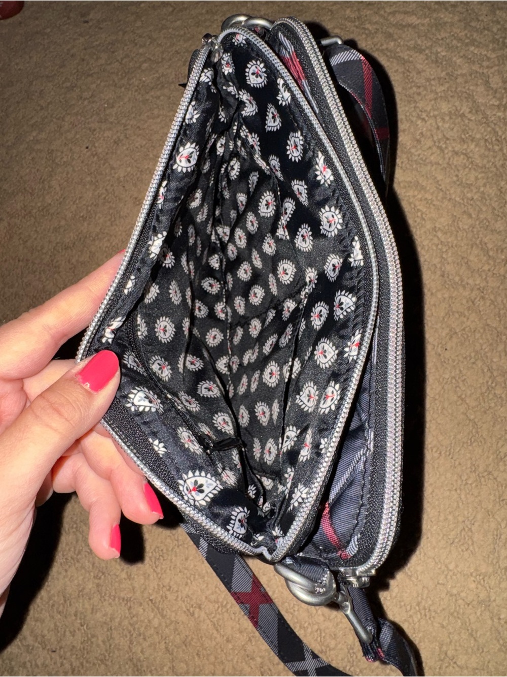 Vera Bradley Plaid Crossbody Shoulder Bag - Picture 4 of 7